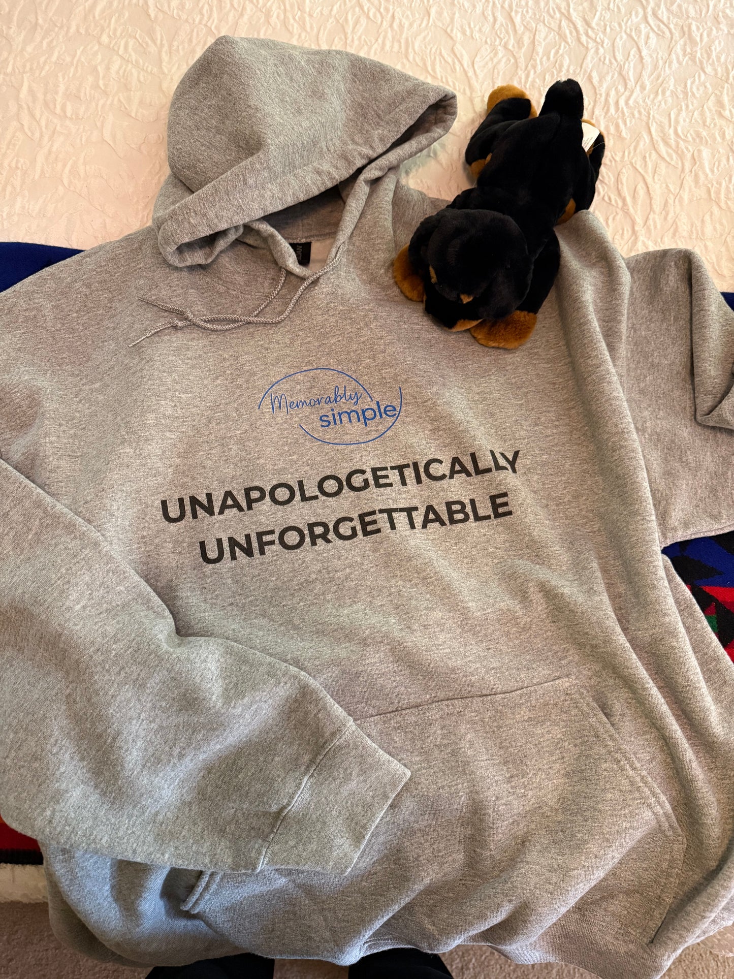 Unapologetically Unforgettable™ Motivational Hoodie | Minimalist Inspirational Quote Sweatshirt | Empowering Everyday Wear for Women