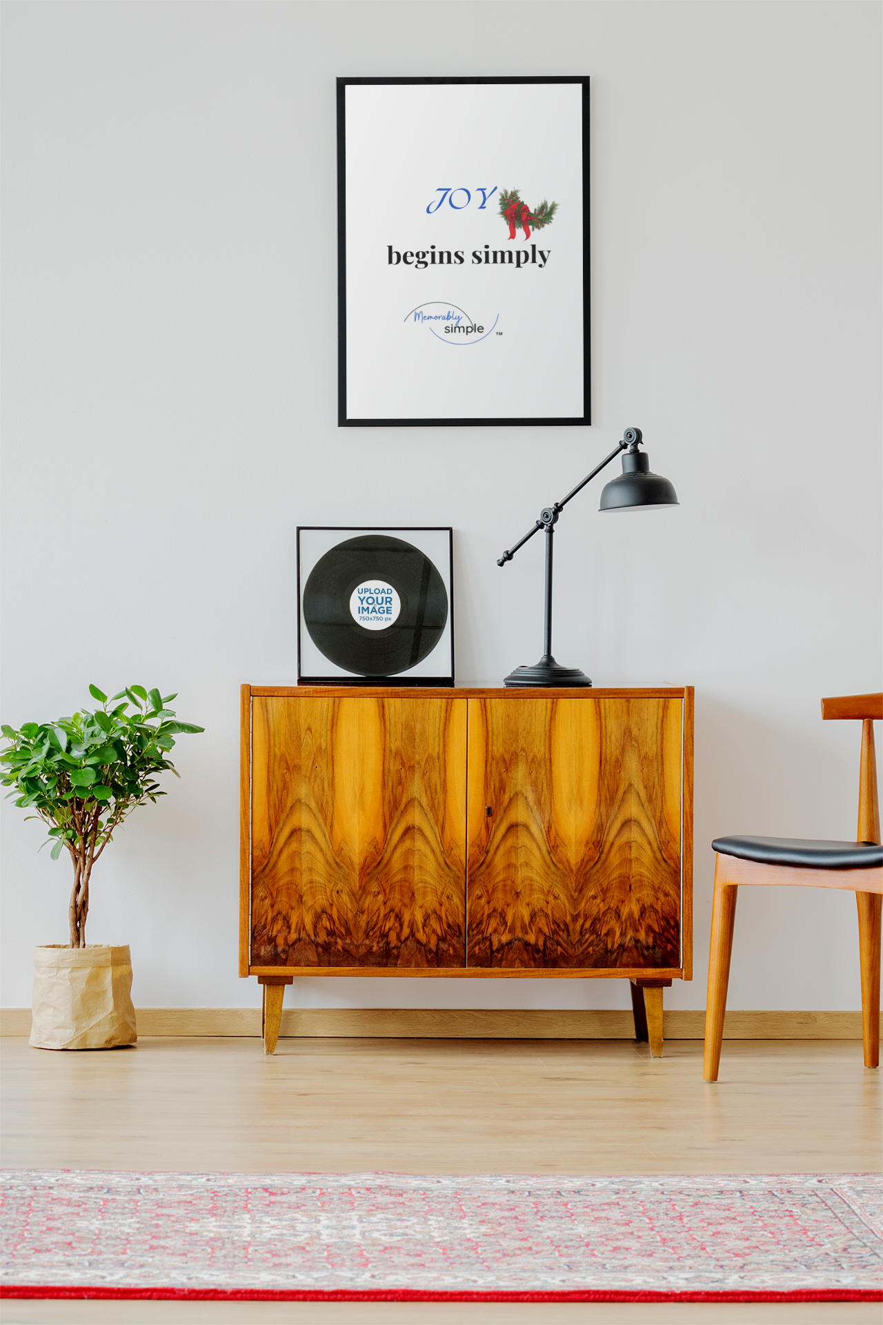 Joy Begins Simply — Christmas Poster