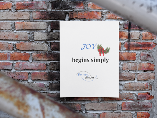 Joy Begins Simply — Christmas Poster