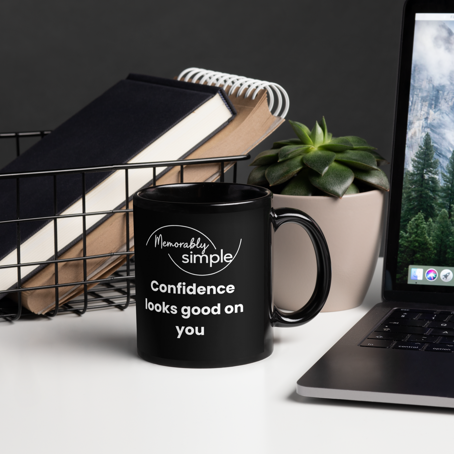 Confidence Looks Good on You | Motivational Coffee Mug | Memorably Simple™
