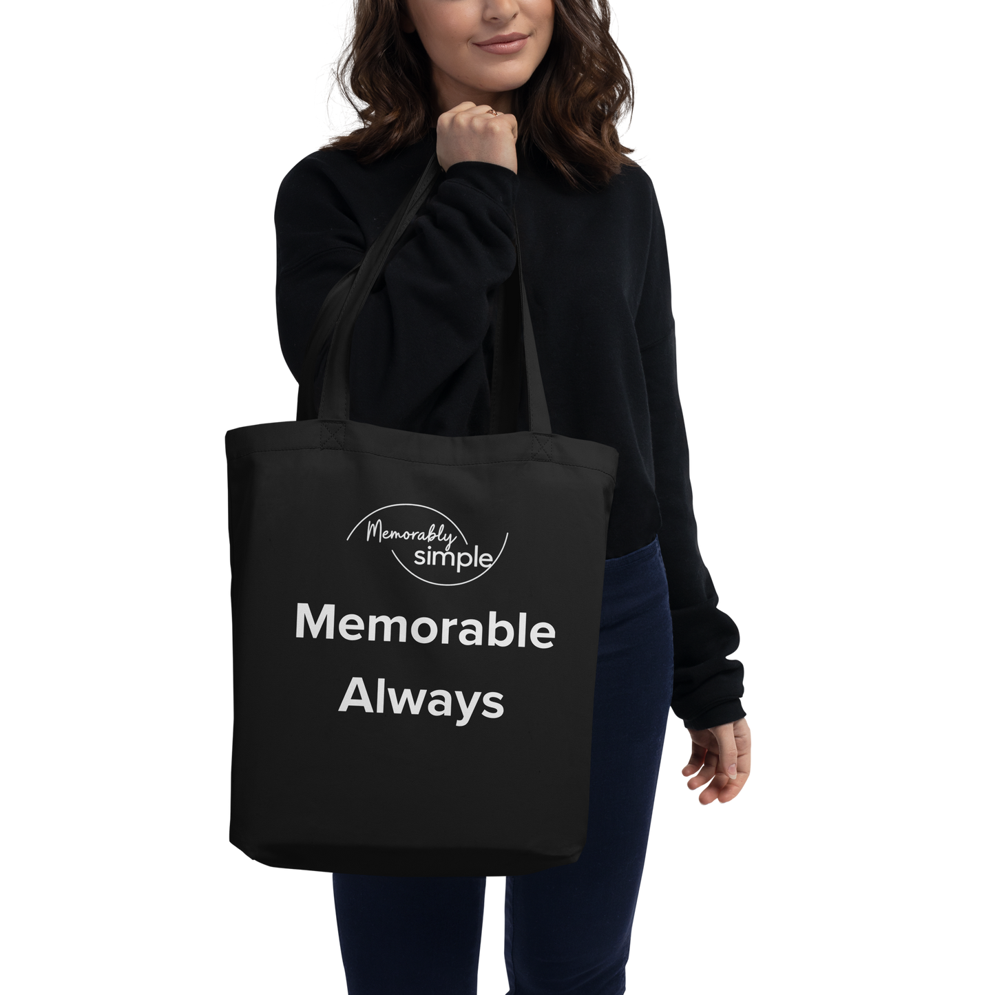 Memorable Always™ Inspirational Quote Tote Bag | Minimalist Everyday Carry | Empowering Canvas Bag for Women