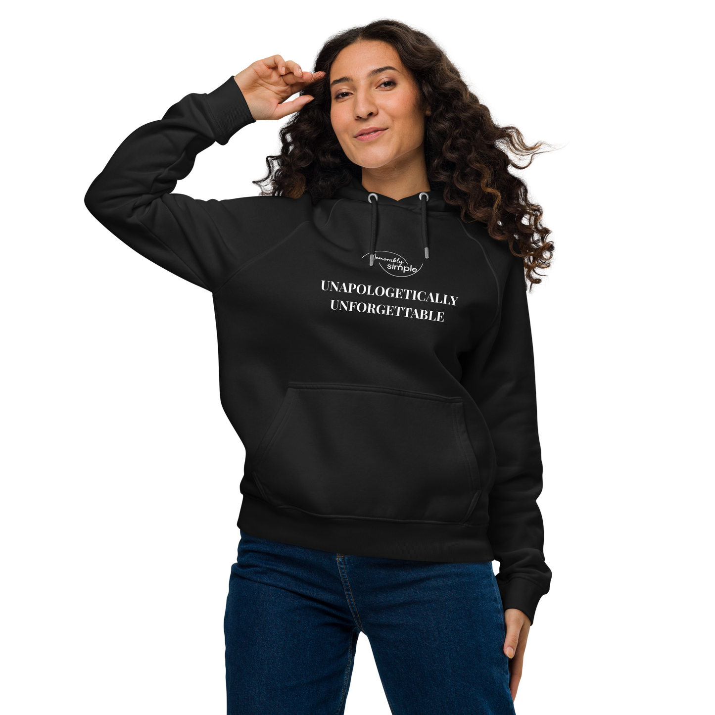 Unapologetically Unforgettable™ Motivational Hoodie | Minimalist Inspirational Quote Sweatshirt | Empowering Everyday Wear for Women