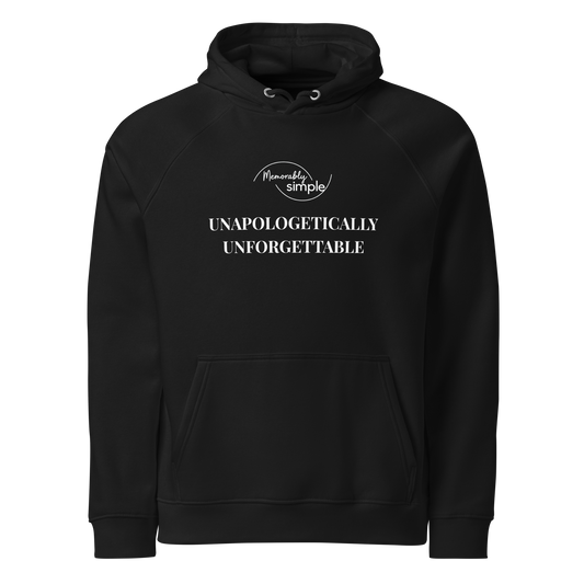 Unapologetically Unforgettable™ Motivational Hoodie | Minimalist Inspirational Quote Sweatshirt | Empowering Everyday Wear for Women