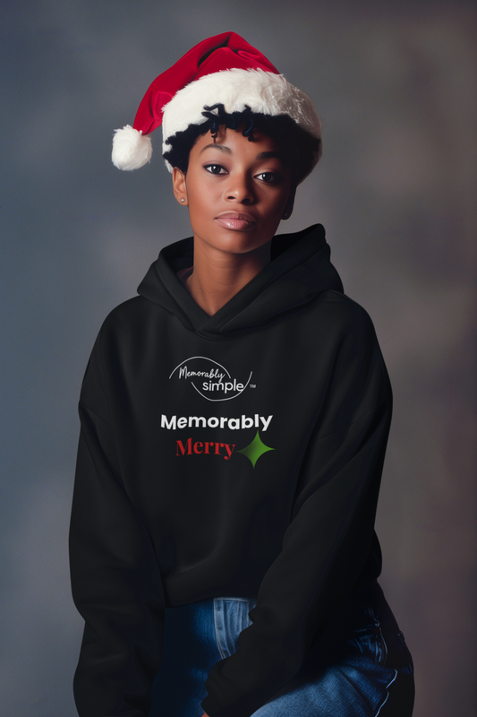 Memorably Merry Hoodie — Black