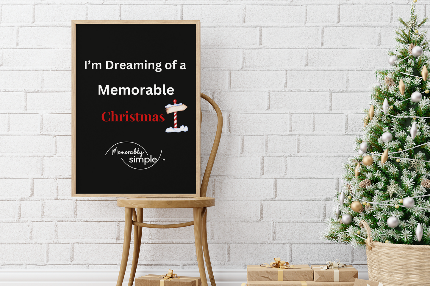 Dreaming of a Memorable Christmas — Black Poster