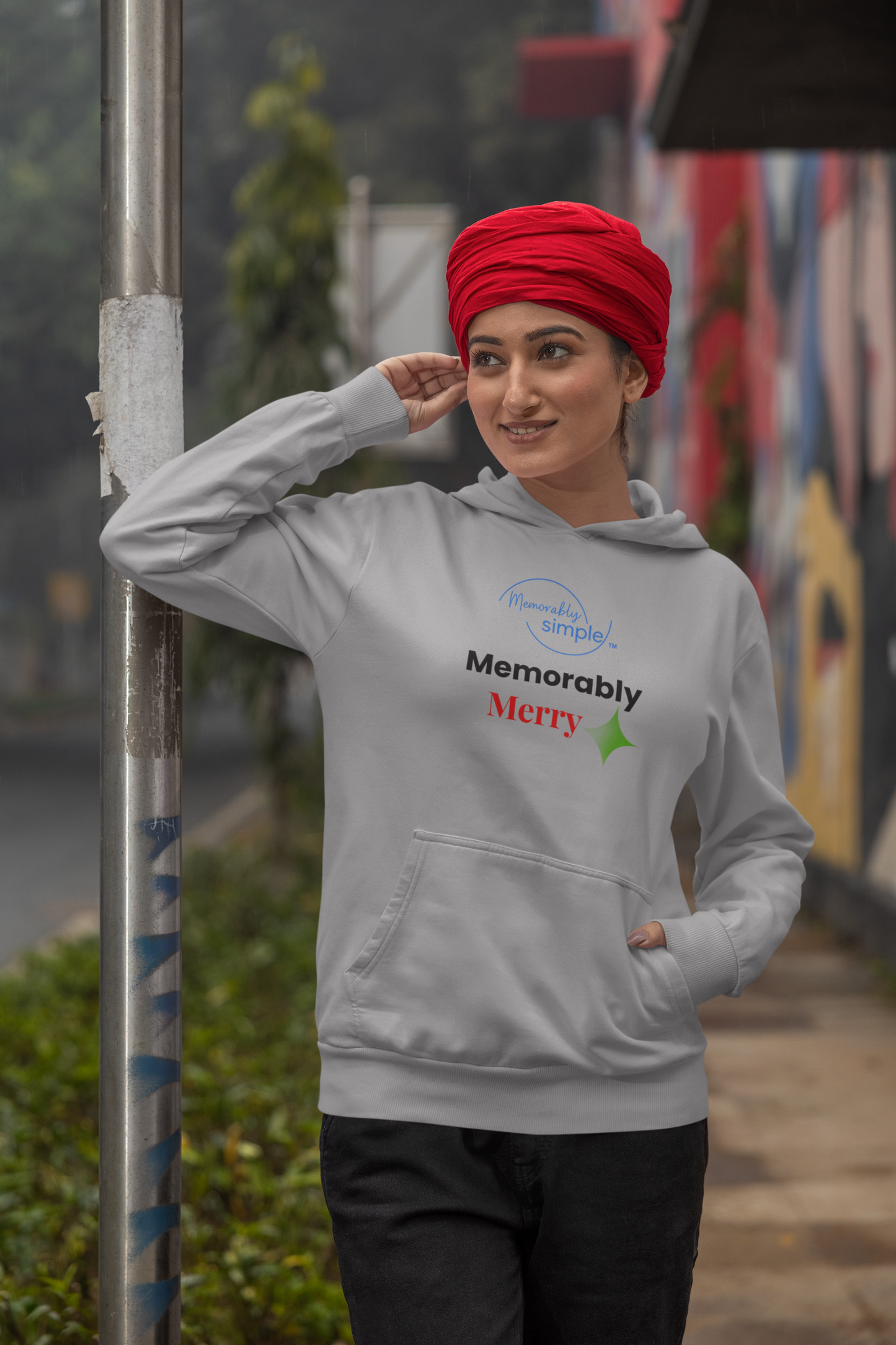 Memorably Merry Hoodie (Sport Gray)