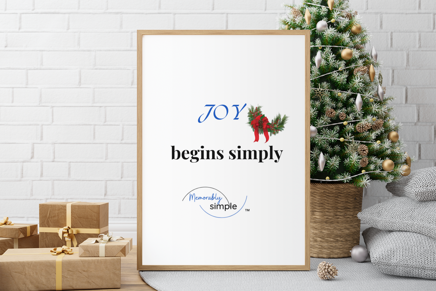 Joy Begins Simply — Christmas Poster