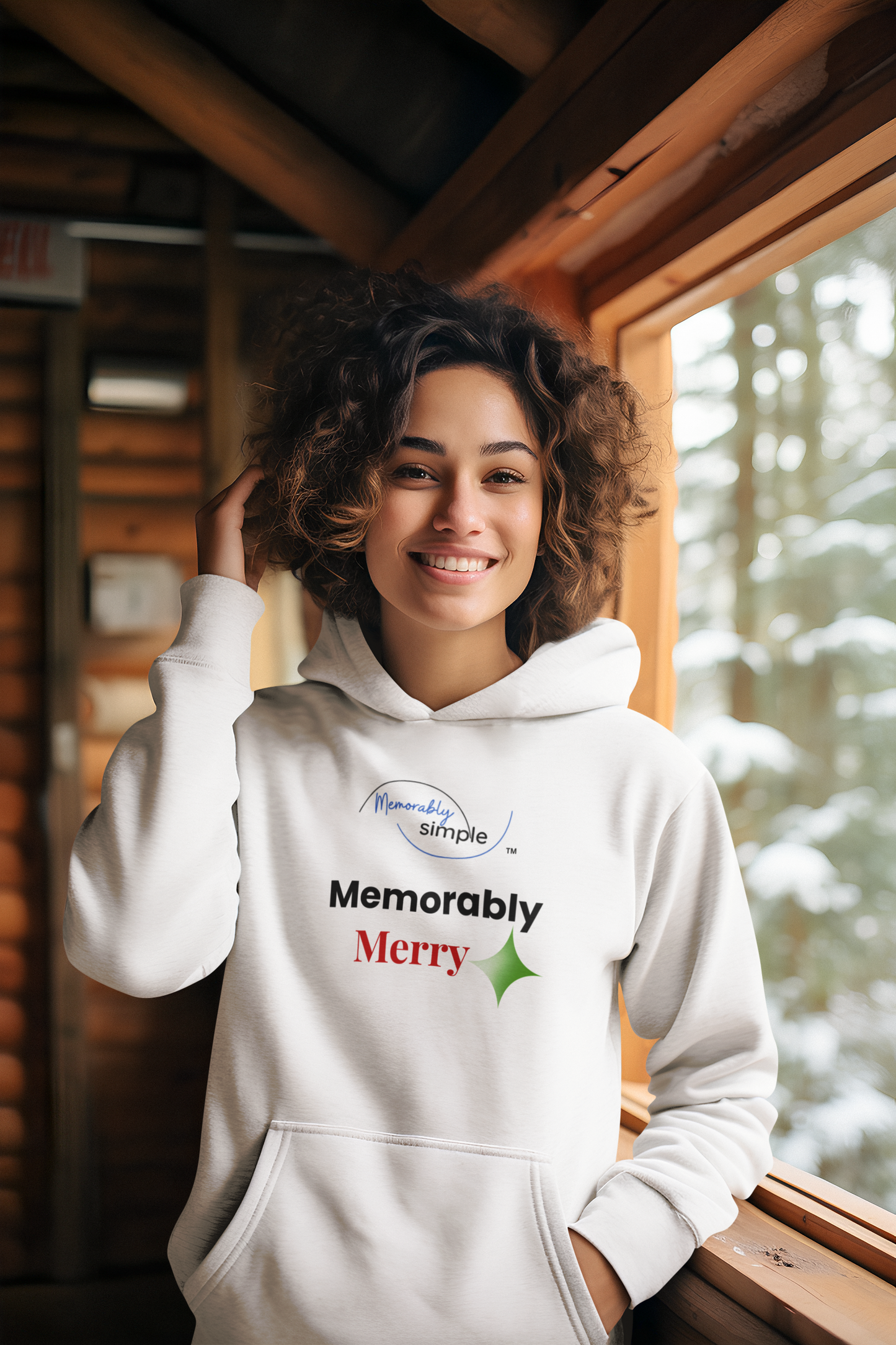 Memorably Merry Hoodie (White)