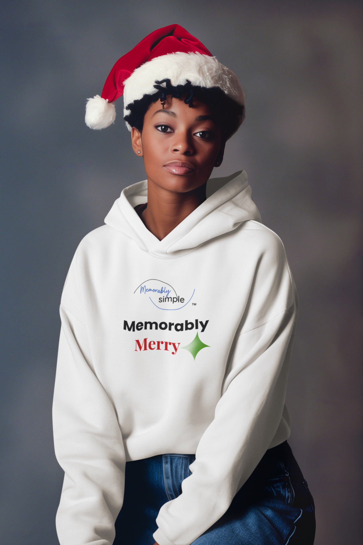 Memorably Merry Hoodie (White)