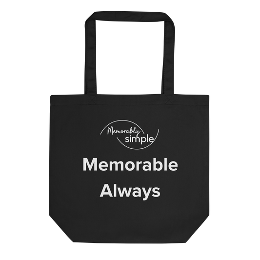 Memorable Always™ Inspirational Quote Tote Bag | Minimalist Everyday Carry | Empowering Canvas Bag for Women