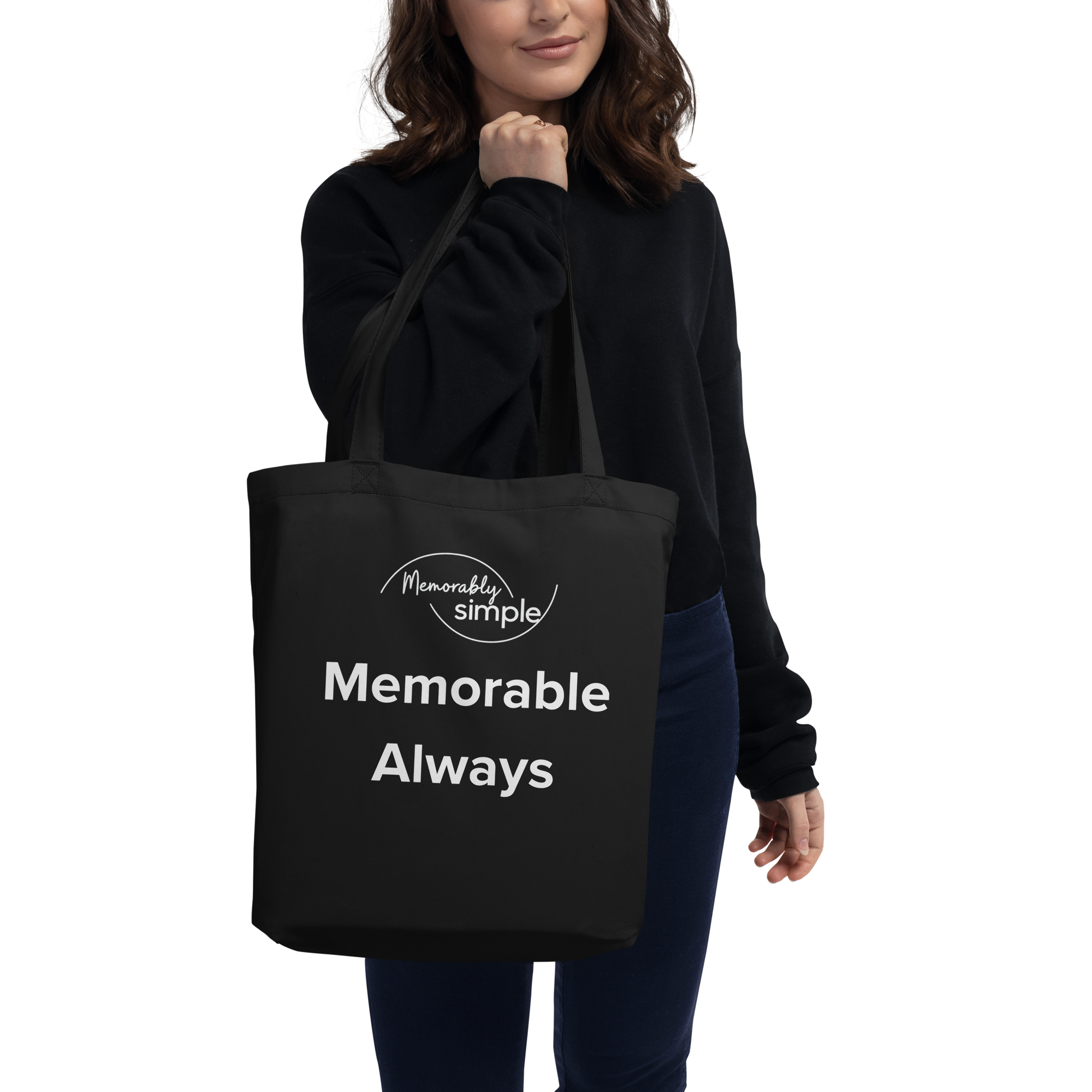 Memorable Always™ Inspirational Quote Tote Bag | Minimalist Everyday Carry | Empowering Canvas Bag for Women