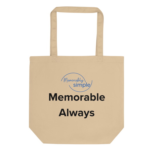Memorable Always™ Inspirational Quote Tote Bag | Minimalist Everyday Carry | Empowering Canvas Bag for Women