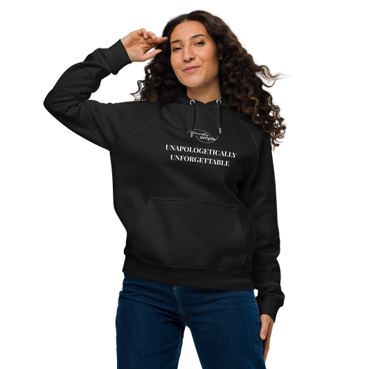Unapologetically Unforgettable™ Motivational Hoodie | Minimalist Inspirational Quote Sweatshirt | Empowering Everyday Wear for Women