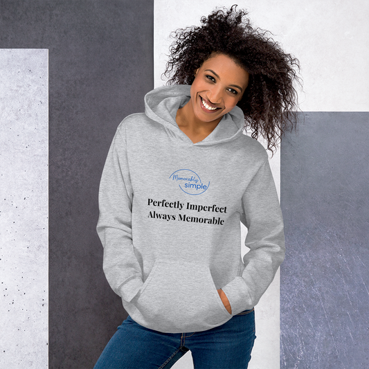 Perfectly Imperfect™ Motivational Hoodie | Minimalist Inspirational Quote Sweatshirt | Empowering Everyday Wear for Women
